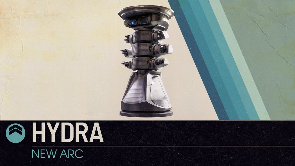Official Frozen Trail First Look card showing the Hydra turret.