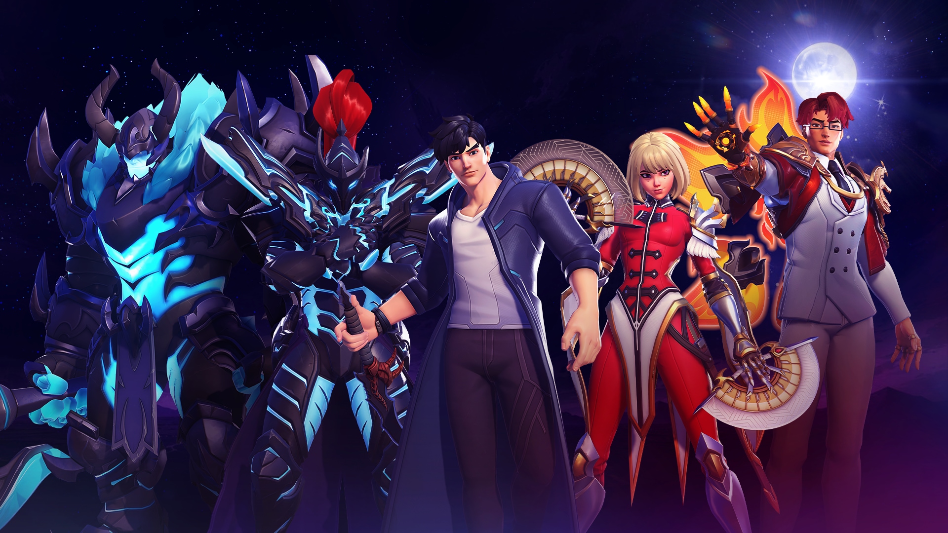 Official Shadow Monarch collaboration lineup with Reinhardt, Reaper, Genji, Anran and Lifeweaver.
